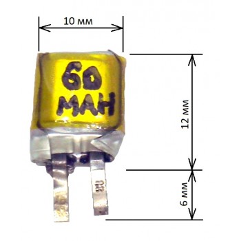 АКБ (Аккумуляторная батарея ) для TWS наушники 60 mAh