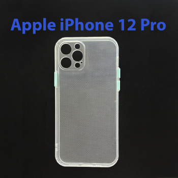 Чехол бампер для Apple iPhone 12 pro прозрачно-голубой