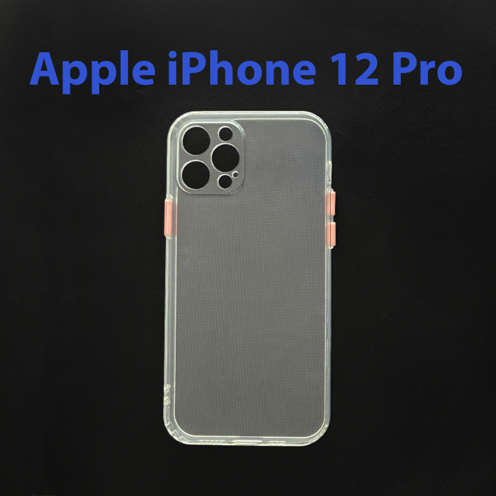 Чехол бампер для Apple iPhone 12 pro прозрачно-розовый