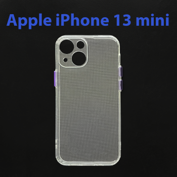 Чехол бампер для Apple iPhone 13 mini прозрачно-фиолетовый