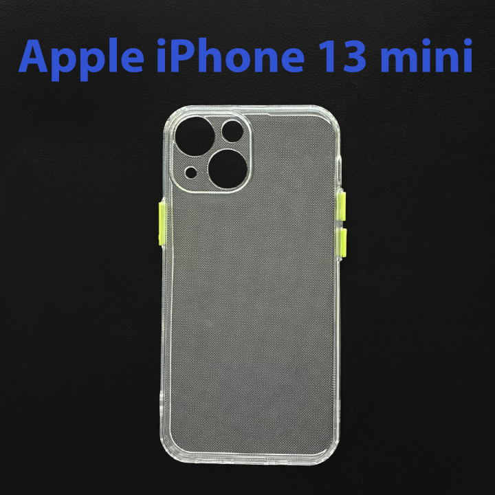Чехол бампер для Apple iPhone 13 mini прозрачно-салатовый