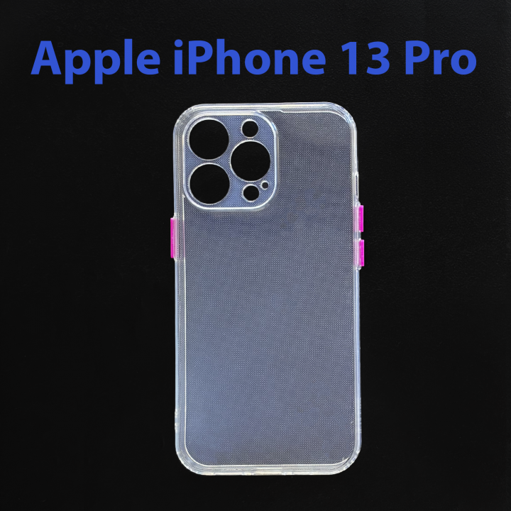 Чехол бампер для Apple iPhone 13 pro прозрачнo синий