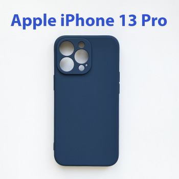 Чехол накладка для Apple iPhone 13 pro темно-синий