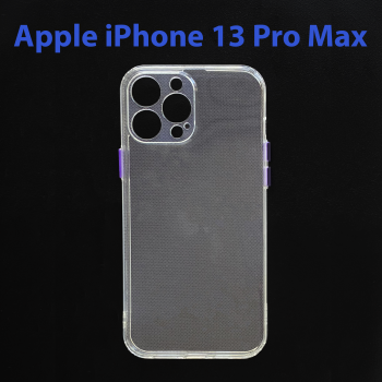 Чехол бампер для Apple iPhone 13 pro Max прозрачно-фиолетовый