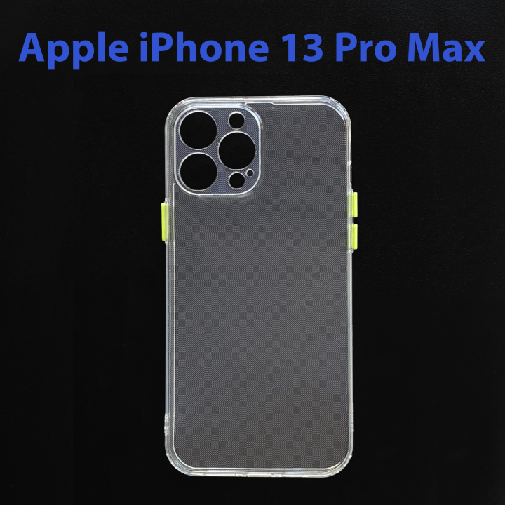 Чехол бампер для Apple iPhone 13 pro Max прозрачно-салатовый