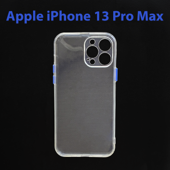 Чехол бампер для Apple iPhone 13 pro Max прозрачно-синий