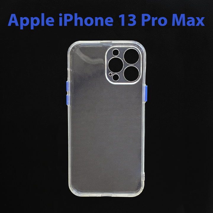 Чехол бампер для Apple iPhone 13 pro Max прозрачно-синий