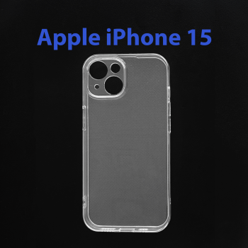 Чехол накладка для Apple iPhone 15 прозрачный