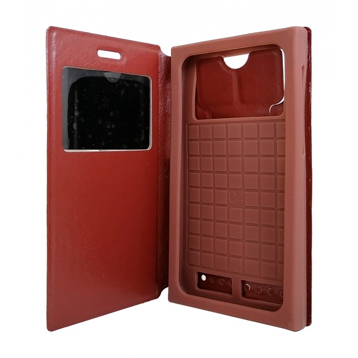 Чехол книжка универсальные W3 (70-137мм) коричневый