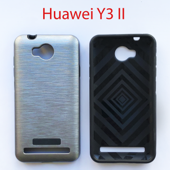 Чехол бампер Huawei Y3II (LUA-U22) серебристый