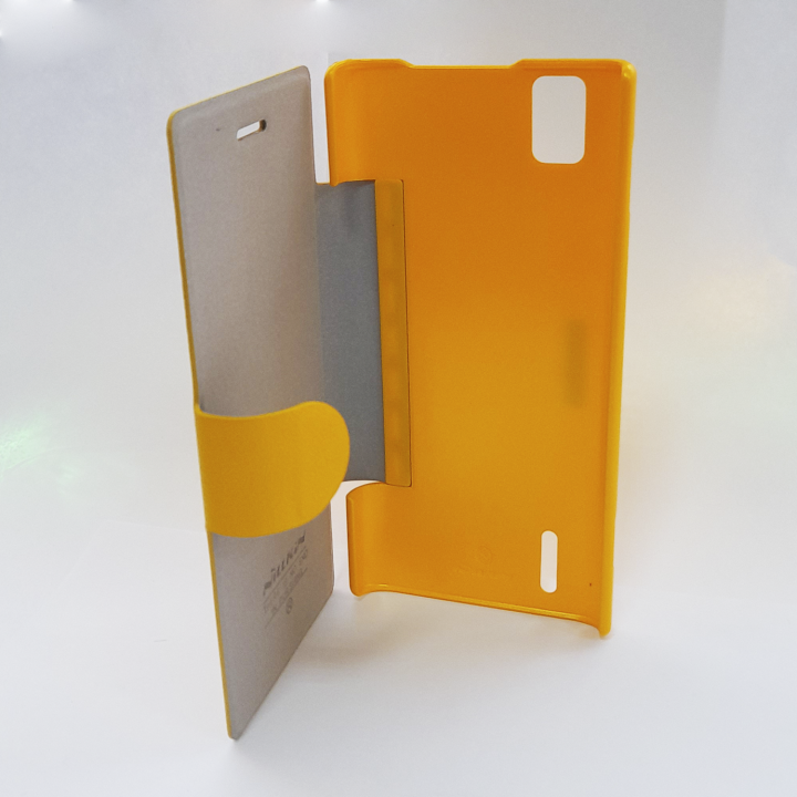 Чехол книжка Nillkin Huawei Ascend P2 желтый