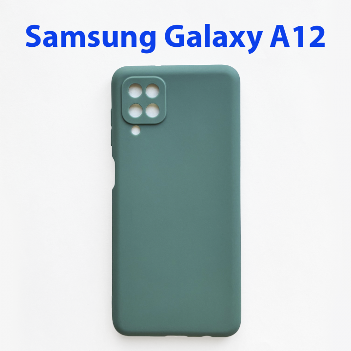 Чехол бампер для Samsung Galaxy A12 SM-A125F светло-серый