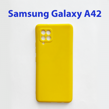 Чехол бампер для Samsung Galaxy A42 5G SM-A4260 желтый