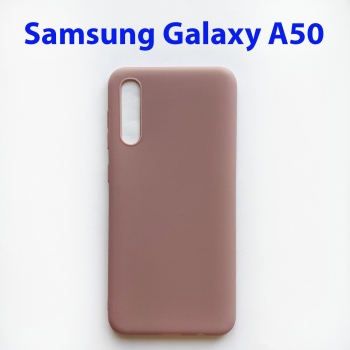 Чехол накладка Samsung Galaxy A50 SM-A505F Пыльная роза