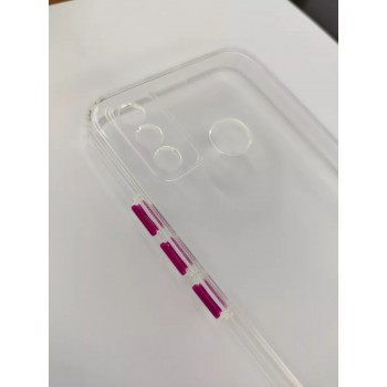 Чехлы бампер для мобильных телефонов Tecno Spark 6 Go прозрачно-малиновый