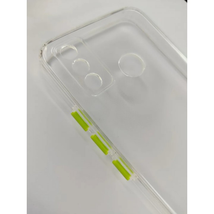 Чехлы бампер для мобильных телефонов Tecno Spark 6 Go прозрачно-салатовый