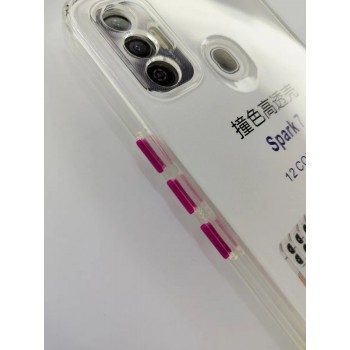 Чехлы бампер для мобильных телефонов Tecno Spark 7 прозрачно-красный