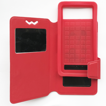 Чехол книжка универсальные s900 (76-140мм) красный