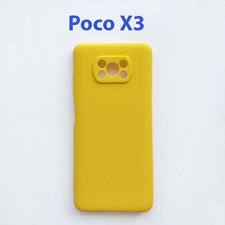 Чехол-бампер для POCO X3, X3 pro желтый