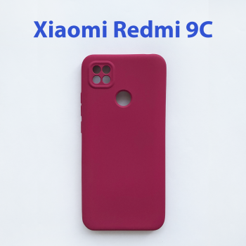 Чехол накладка для Xiaomi Redmi 9C малиновый