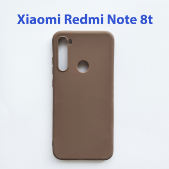 Чехол накладка для Xiaomi Redmi Note 8, Note 8t кофейный