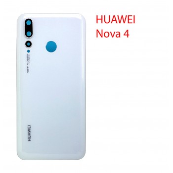 Задняя крышка (стекло) для Huawei Nova 4 VCE-L22 в сборе (белый)