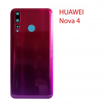 Задняя крышка (стекло) для Huawei Nova 4 VCE-L22 в сборе (красный)