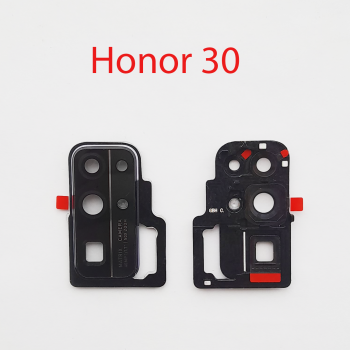 Стекло камеры в сборе для Honor 30 (BMH-AN10) черно-серебристый