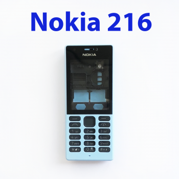 Задняя крышка в сборе для Nokia 216 голубой