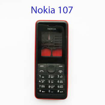 Задняя крышка в сборе для Nokia 107 Dual SIM черно-красный
