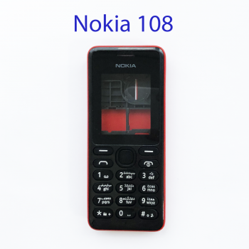 Задняя крышка в сборе для Nokia 108 Dual SIM черно-красный
