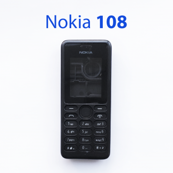 Задняя крышка в сборе для Nokia 108 Dual SIM черный