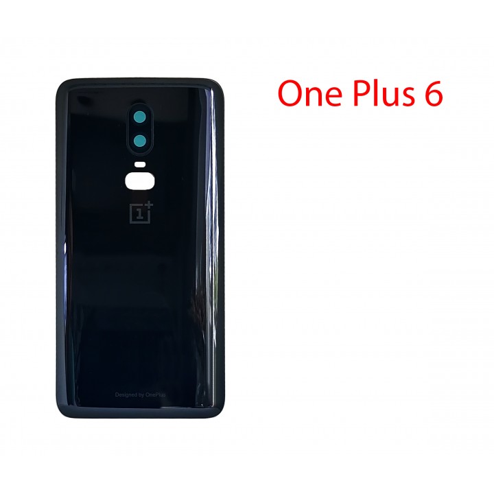 Задняя крышка (стекло) для OnePlus 6 в сборе (зеркальный черный)