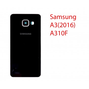 Задняя крышка (стекло) для Samsung Galaxy A3 (2016) A310F в сборе черный