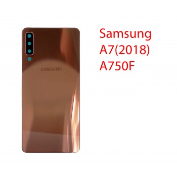 Задняя крышка (стекло) для Samsung Galaxy A7 (2018) в сборе золото