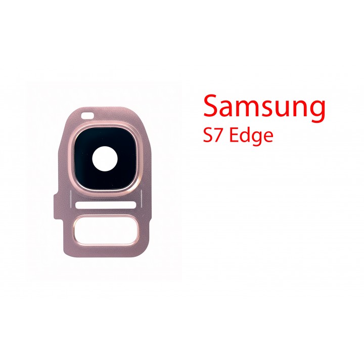 Стекло камеры в сборе для Samsung Galaxy s7, s7 edge розовый