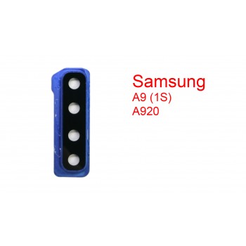 Стекло камеры в сборе для Samsung Galaxy A9 (2018) SM-A920F синий