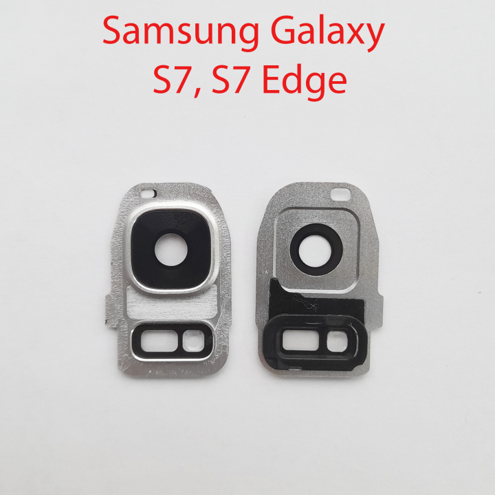 Объектив камеры в сборе для Samsung Galaxy s7, s7 edge серебристый
