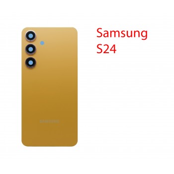 Задняя крышка (стекло) для Samsung Galaxy S24 SM-S921B в сборе оранжевый