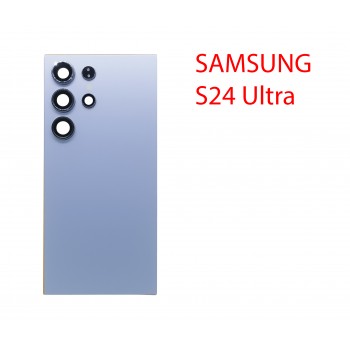 Задняя крышка (стекло) для Samsung Galaxy S24 Ultra SM-S928B синий