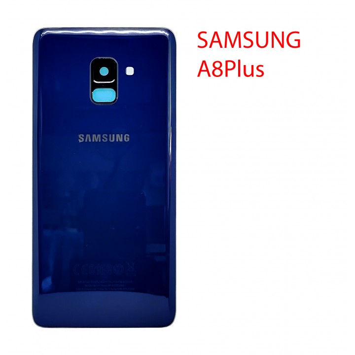 Задняя крышка (стекло) для Samsung Galaxy A8+ (SM-A730F) в сборе синий