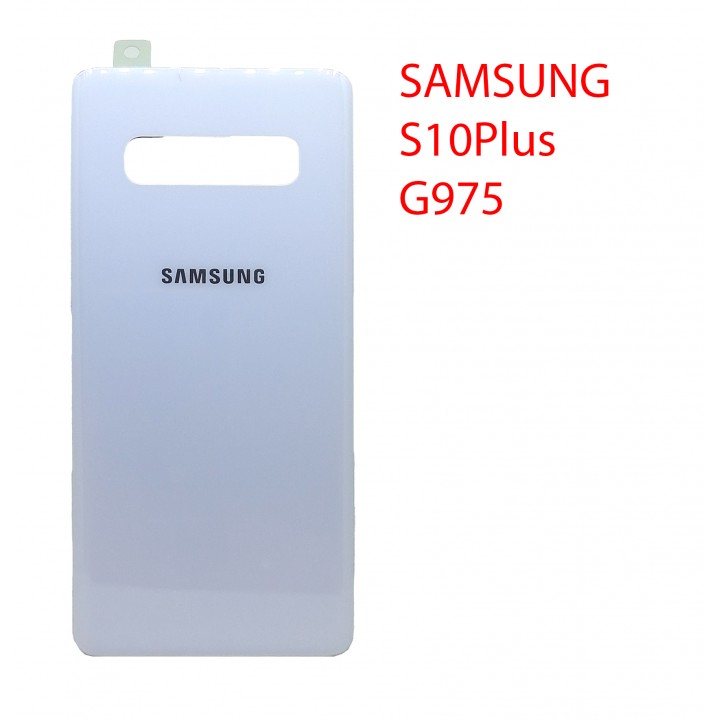 Задняя крышка (стекло) для Samsung Galaxy S10+ (G975) белая керамика