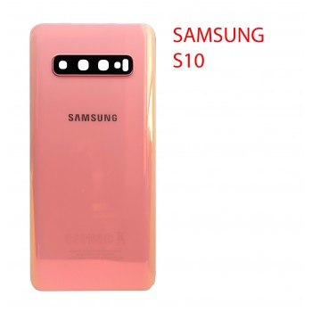 Задняя крышка для (стекло) Samsung Galaxy S10 (G9730) в сборе розовый