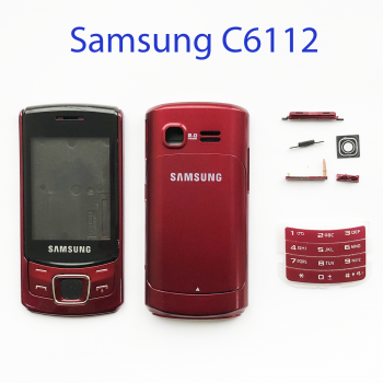 Задняя крышка в сборе для Samsung C6112 DuoS красный