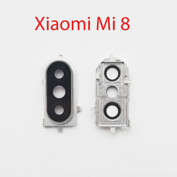 Стекло камеры в сборе для Xiaomi Mi 8 белый