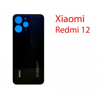 Задняя крышка (стекло) для Xiaomi Redmi 12 черный