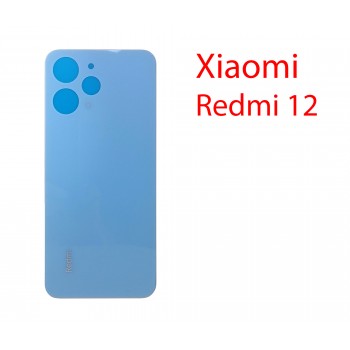Задняя крышка (стекло) для Xiaomi Redmi 12 голубой