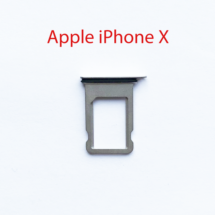 Cим-лоток (Sim-слот) Apple iPhone 10 (серебристый)
