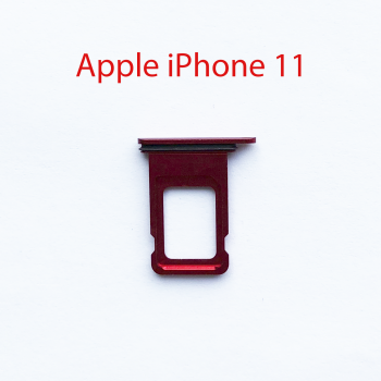 Cим-лоток (Sim-слот) Apple iPhone 11 (красный)