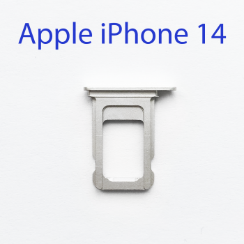 Cим-лоток (Sim-слот) Apple iPhone 14 (белый)